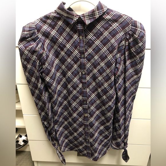 Veronica Beard plaid Beautiful top 🩵 - Picture 8 of 8